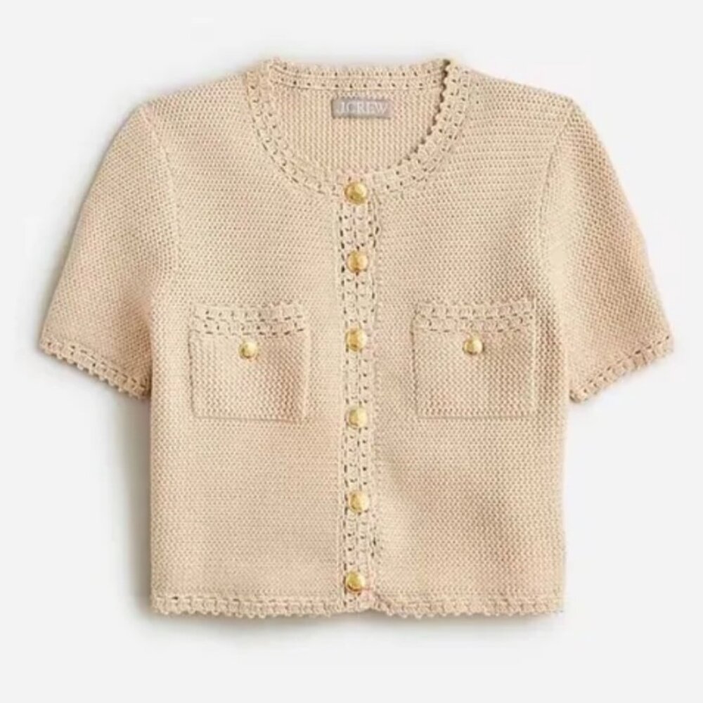 J.Crew Lady Crochet Jacket – Cream (Petite Friendly) - Picture 2 of 3